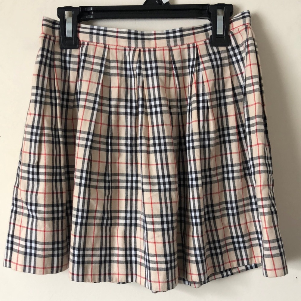 POLLILOPS Plaid Pleated Skirt